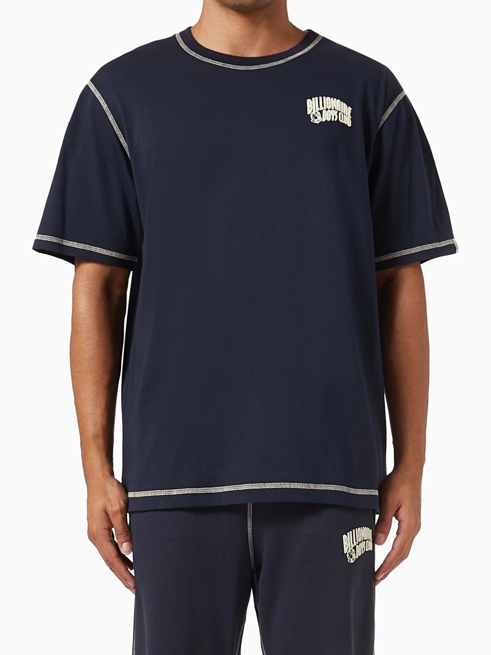 Billionaire Boys Club Black Tee with Contrast Stitching & Cream Logo